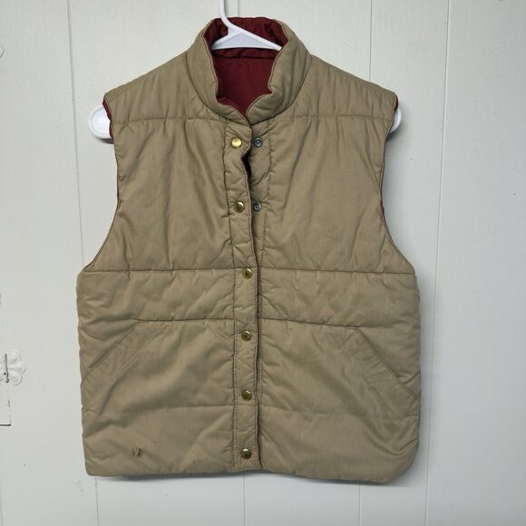 Vintage Jantzen Reversible Vest Jacket Snap Button Pockets Made In USA Women M - Picture 10 of 12